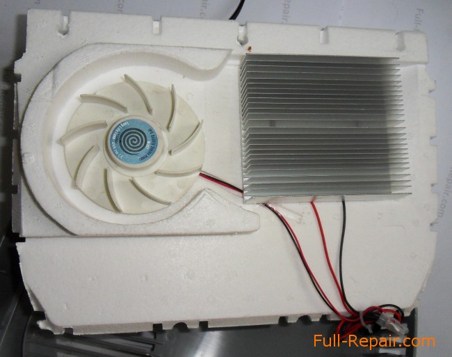 Верхние вентилятор и радиатор