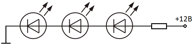 Схема соединения светодиодов